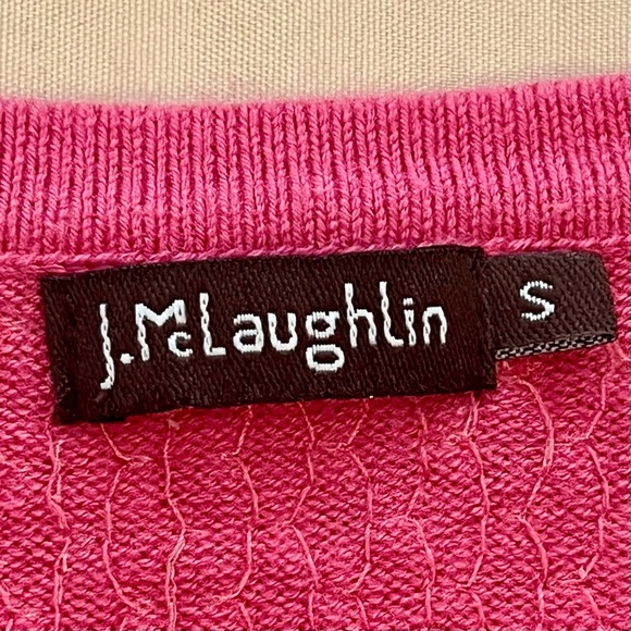 J. McLaughlin~ Pink Sparkle Top - Picture 3 of 4